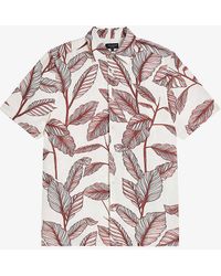 Ted Baker - Tagus Short-sleeve Regular-fit Linen Shirt - Lyst