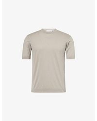 John Smedley - Torin Short-Sleeve Cotton-Jersey T-Shirt - Lyst