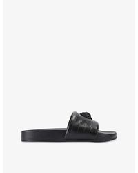 Kurt Geiger - Brockwell Faux-Leather Slides - Lyst