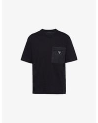 Prada Logo-Embroidered Zip-Up Nylon Shirt in Green for Men | Lyst