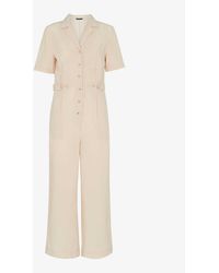 Whistles - Amee Relaxed-fit Cotton Jumpsuit 1 - Lyst