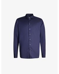 Eton - Signature Pleated-cuff Regular-fit Cotton-twill Shirt - Lyst