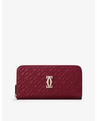 Cartier - C De International Zipped Leather Wallet - Lyst