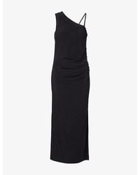Max Mara - Fiabe One-Shoulder Stretch-Jersey Midi Dress - Lyst