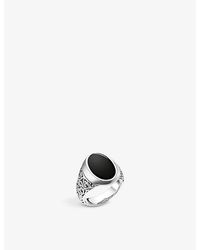 Thomas Sabo - Oval Sterling- And Onyx Signet Ring - Lyst