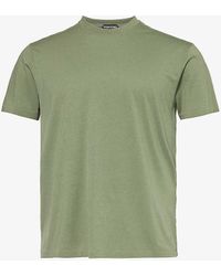 Tom Ford - Crewneck Ribbed-trim Cotton-blend Jersey T-shirt - Lyst