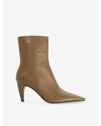 Dune - Overt Leather Heeled Ankle Boots - Lyst