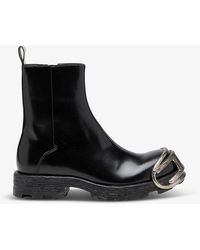 DIESEL - D-hammer D-logo Leather Chelsea Boots - Lyst