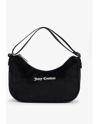 Juicy Couture - Logo-plaque Velour Shoulder Bag - Lyst