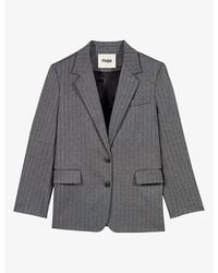 Maje - Tailored Single-Breasted Stretch-Woven Blazer - Lyst