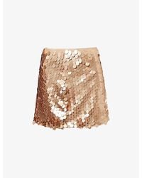 Amy Lynn - Goldy Sequin Woven Mini Skirt - Lyst