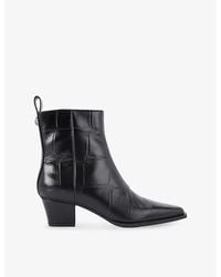 Kurt Geiger - Mini Eagle Heeled Leather Ankle Boots - Lyst