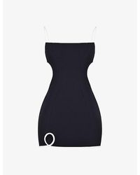 Mistress Rocks - Contrast-Trim Cut-Out Stretch-Woven Mini Dress - Lyst