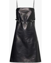 Givenchy - Sweetheart-neckline Slim-fit Leather Mini Dress - Lyst