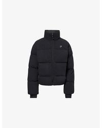 GYMSHARK - Sherpa Logo-Print Padded Jacket - Lyst