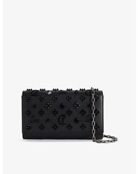 Christian Louboutin - Paloma Loubinthesky Spike Leather Clutch Bag - Lyst