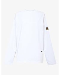 Moncler - Icons Brand-Print Cotton T-Shirt - Lyst