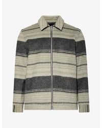 PAIGE - Cerralvo Striped Brushed Woven Jacket - Lyst
