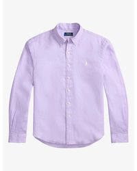 Polo Ralph Lauren - Custom-Fit Logo-Embroidered Linen Shirt - Lyst