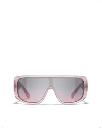 Chanel - Ch5495 Shield-frame Acetate Sunglasses - Lyst