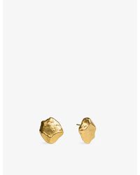 Monica Vinader - Fragments Large 18Ct-Plated Vermeil Sterling- Stud Earrings - Lyst