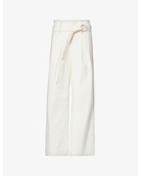 Issey Miyake - Shaped Membrane Detachable-belt Straight-leg Woven Trousers - Lyst