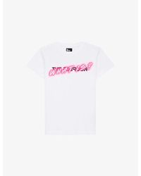 The Kooples - 'What Is? Logo-Print Cotton-Jersey T-Shirt - Lyst