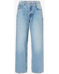 FRAME - The Slouchy Straight-leg Mid-rise Recycled Denim-blend Jeans - Lyst