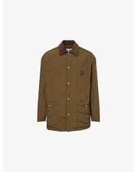 Loewe - Corduroy-Collar Padded Shell Overshirt Jacket - Lyst