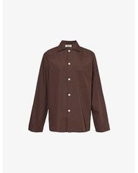 Tekla - Patch-Pocket Cotton Poplin Pyjama Shirt - Lyst
