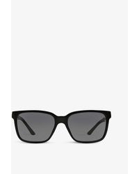 Versace - Ve4307 Rectangular-frame Acetate And Metal Sunglasses - Lyst