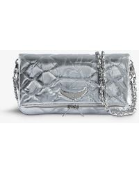 Zadig & Voltaire - Rock Logo-charm Quilted Leather Clutch Bag - Lyst