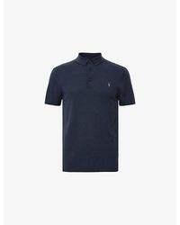 AllSaints - Mode Short-Sleeve Merino Wool Polo Shirt - Lyst