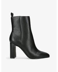 Steve Madden - Adelisa Pull-Tab Faux-Leather Heeled Ankle Boots - Lyst