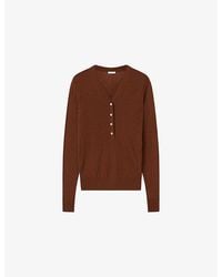 JOSEPH - Gillies Button-Neck Cashmere Top - Lyst