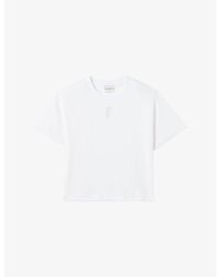 Claudie Pierlot - Branded Relaxed-Fit Cotton-Jersey T-Shirt - Lyst