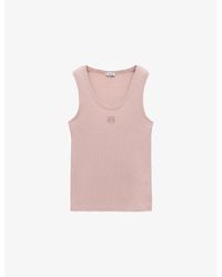 Loewe - Silk-Blend Anagram Tank Top - Lyst