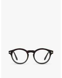 Tom Ford - Tr001692 Ft5887-b Round-frame Acetate Glasses - Lyst