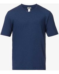 Hanro - V-neck Regular-fit Stretch-jersey T-shirt - Lyst