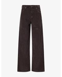 Agolde - Ren Straight-Leg Cotton Corduroy Trousers - Lyst