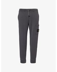 Stone Island - Brand-Badge Tapered-Leg Regular-Fit Cotton-Jersey Jogging Bottoms - Lyst