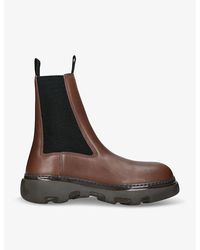 Burberry - Creeper Leather Chelsea Boots - Lyst