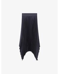 JOSEPH - Ade Pleated Woven Plissé Midi Skirt - Lyst