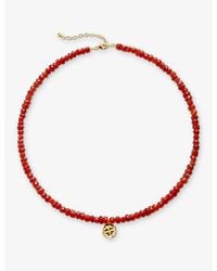Monica Vinader - Lucky Beaded 18Ct- Vermeil And Onyx Necklace - Lyst