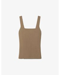 Reiss - Harper Square-neck Knitted Vest Top - Lyst