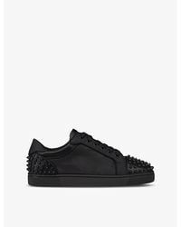 Christian Louboutin - Seavaste 2 Orlato Studded Leather And Nylon Low-Top Trainers - Lyst
