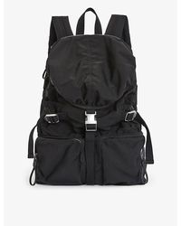 AllSaints - Ren Logo-patch Drawstring Recycled-polyester Backpack - Lyst