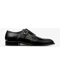 Jimmy Choo - Finnion Double-strap Leather Monk Shoes - Lyst