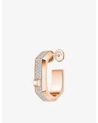 Messika - Moderniste Medium Pavé 18Ct And 0.30Ct Diamond Hoop Single Earring - Lyst