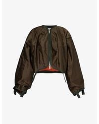 Sacai - Asymmetric-hem Cropped Woven-blend Jacket - Lyst